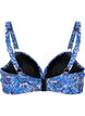 Bikinioberteil mit B&uuml;gel und Muster, Blau, Packshot image number 1