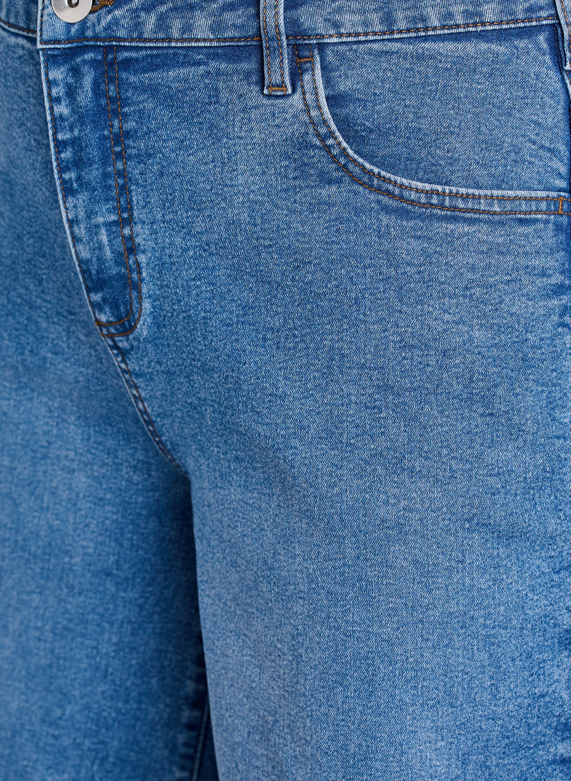 ZizziFLASH - Locker sitzende Jeansshorts mit hoher Taille, Blau, Packshot image number 2