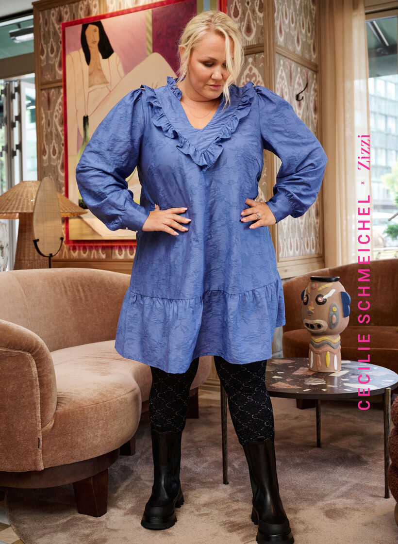 Nahtlose Leggings mit silberfarbenem Muster, Black, Image image number 0