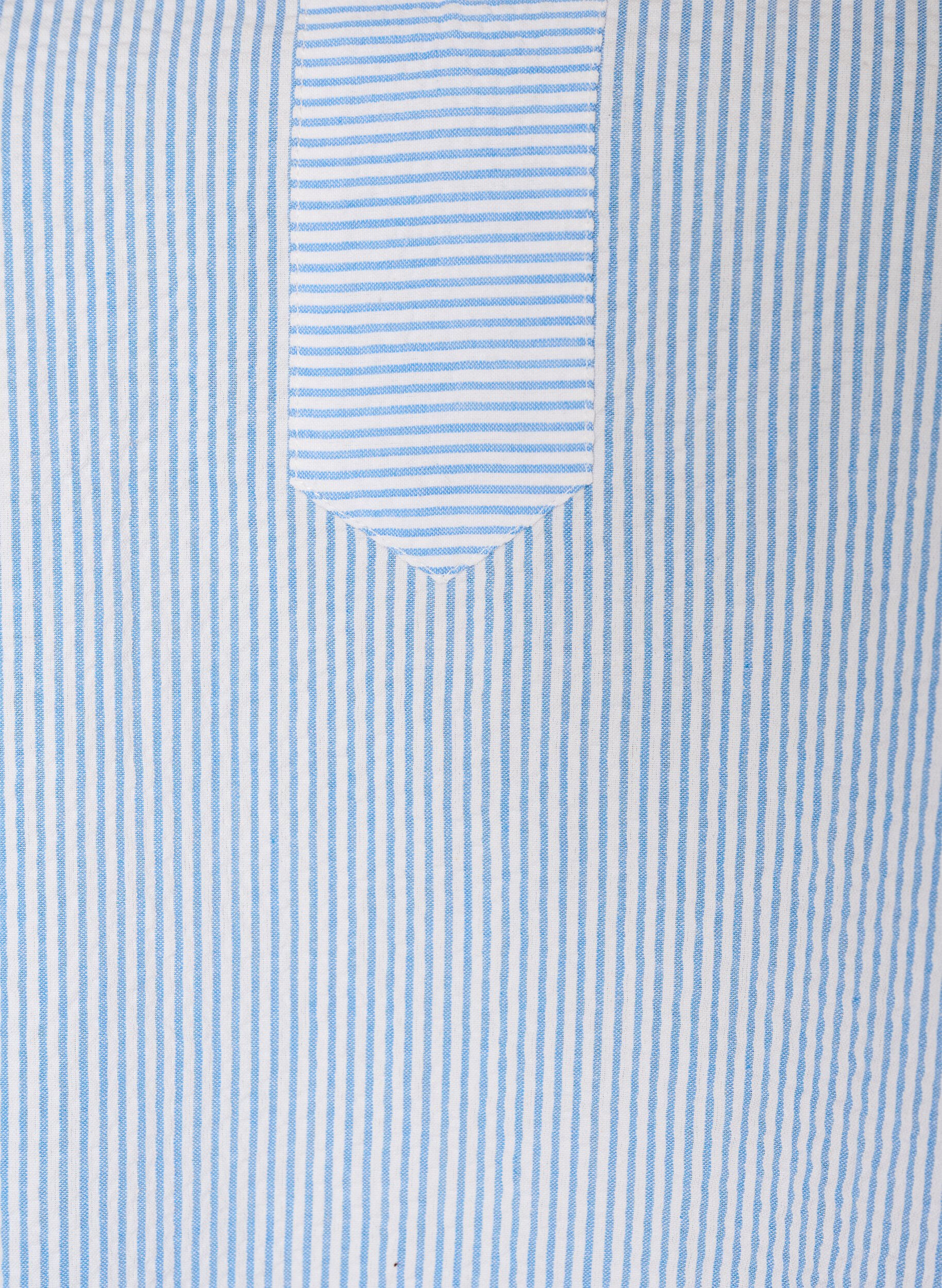 ZizziGestreiftes Kleid aus Baumwolle mit R&uuml;schen und A-Linien-Schnitt, Blau, Packshot image number 2