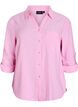 Bluse aus Leinen und Viskose mit 3/4-&Auml;rmeln, Pink, Packshot image number 0