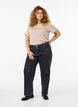 Basic-T-Shirt aus Baumwolle mit Rundhalsausschnitt, Beige, Model image number 1