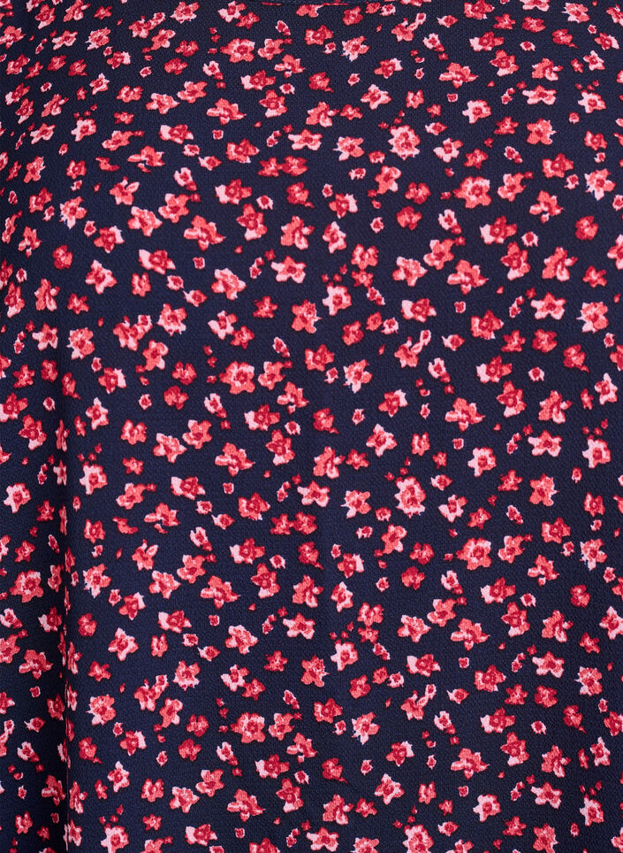 Kleid mit Aufdruck und kurzen &Auml;rmeln, Blau, Packshot image number 2