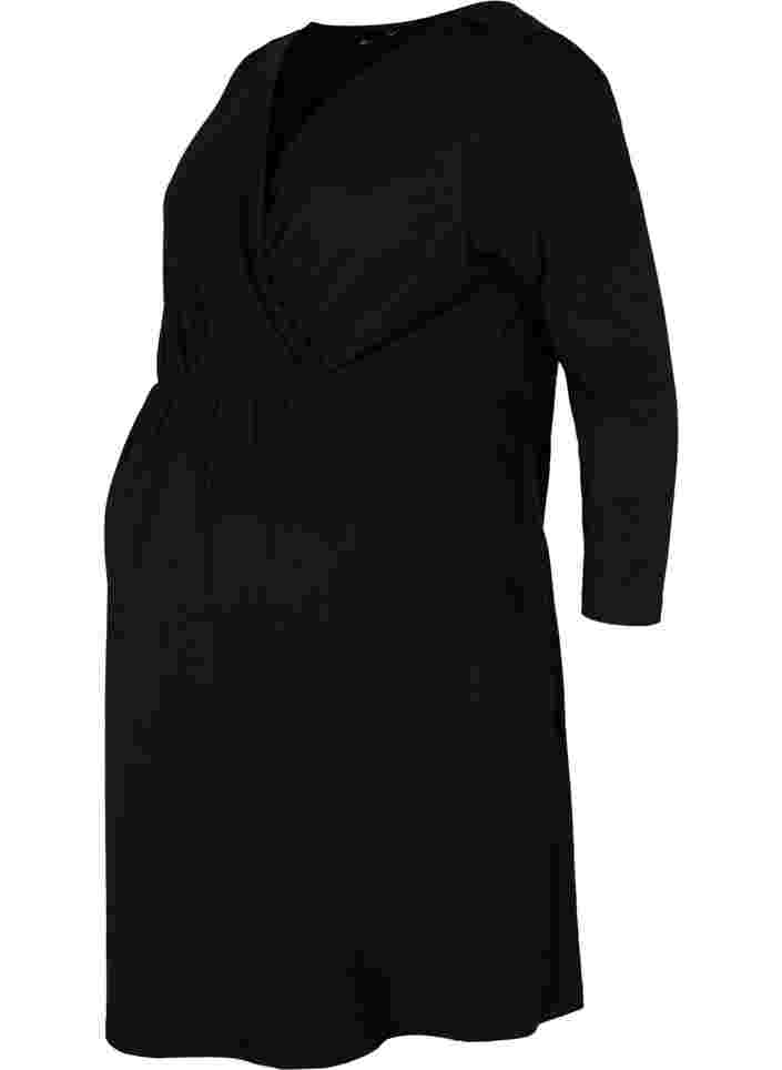 Schwangerschaftskleid aus Baumwolle, Black, Packshot