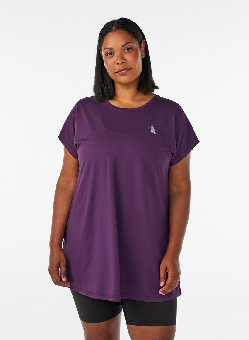 Langes Trainingsshirt, Lila, Model image number 0