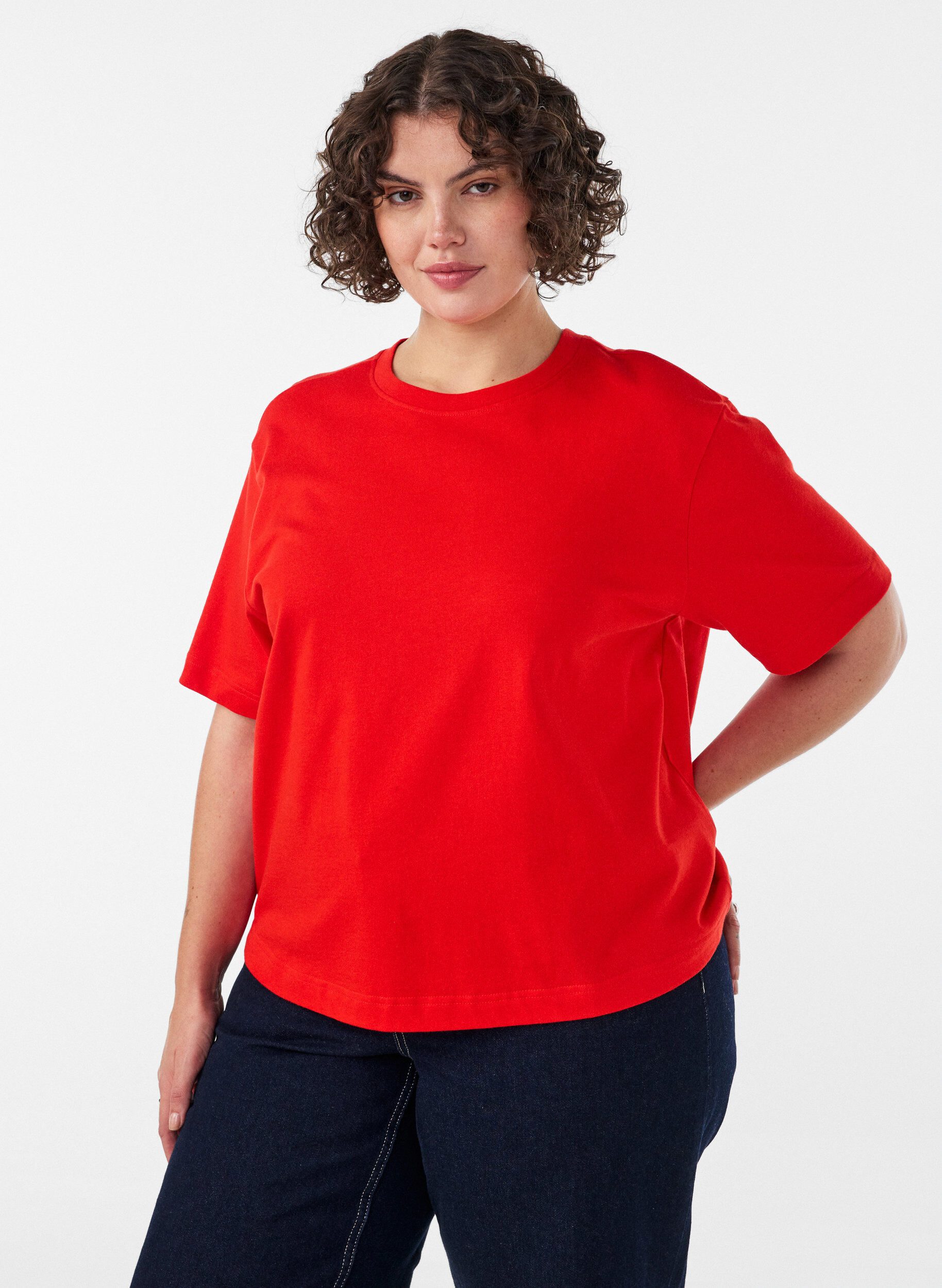 ZizziKastiges T-Shirt aus Baumwolle, 0942, Model image number 0