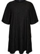Kurzes A-Linien-Kleid mit Glitzerstreifen, Schwarz, Packshot image number 0