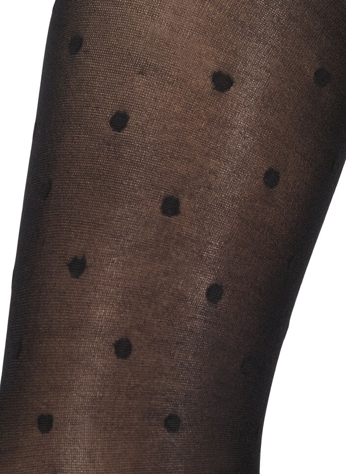 Strumpfhose in 40 Denier mit Punkten, Schwarz, Packshot image number 1