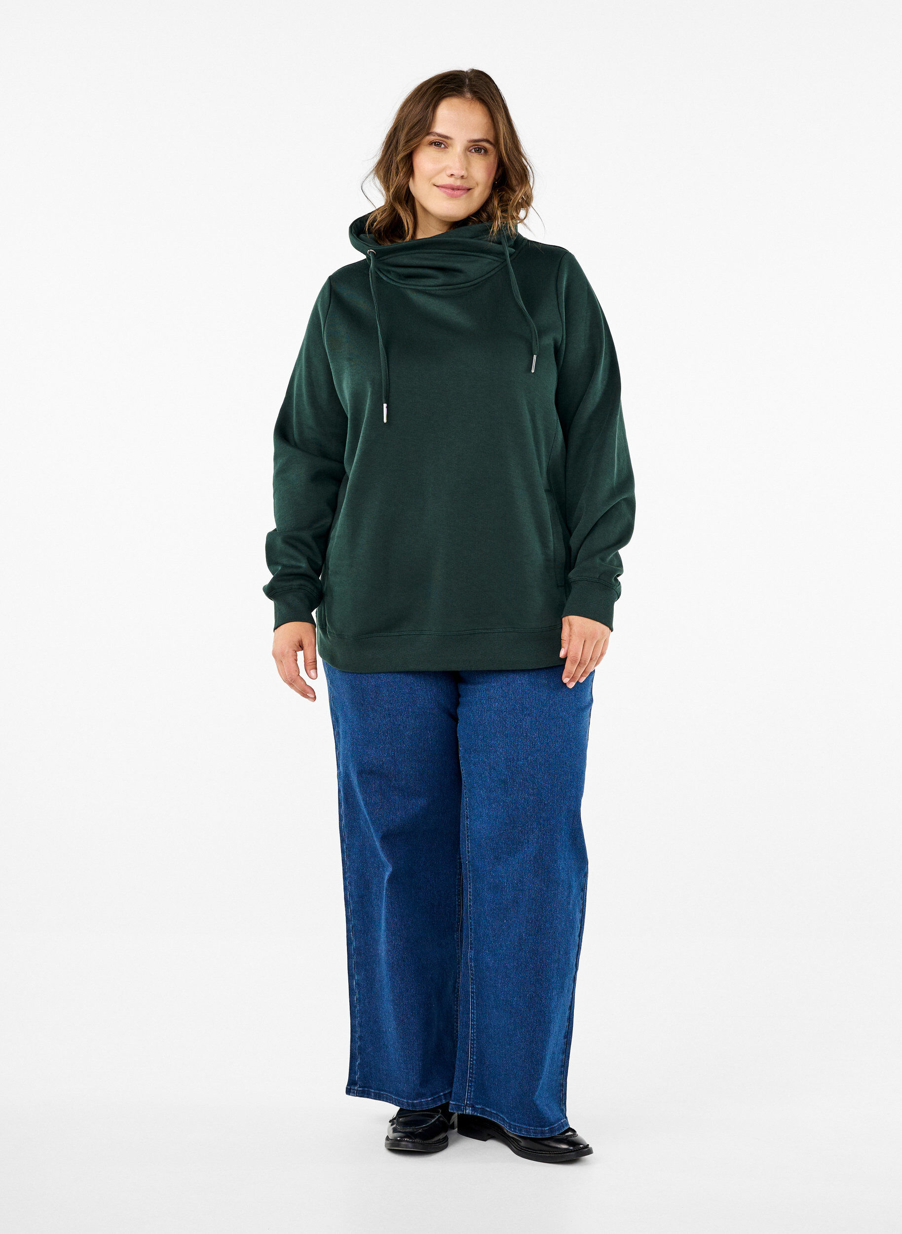 ZizziFLASH - Sweatshirt mit Stehkragen, Scarab, Model image number 2