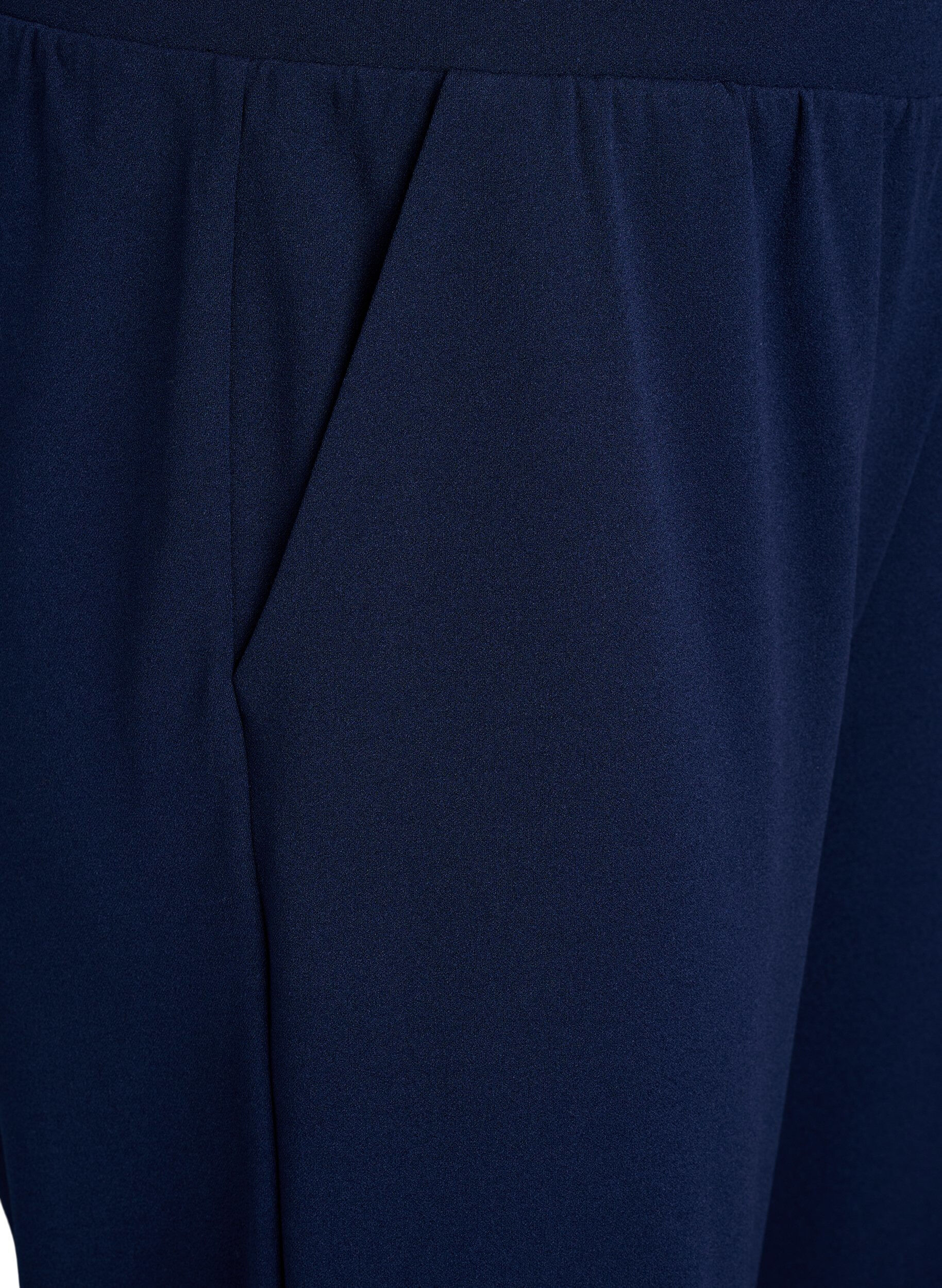 ZizziHochtaillierte Knickerbocker mit lockerem Schnitt, Blau, Packshot image number 2