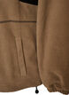 Anorak aus Fleece mit Kapuze und Kontrasteinsatz, Braun, Packshot image number 3