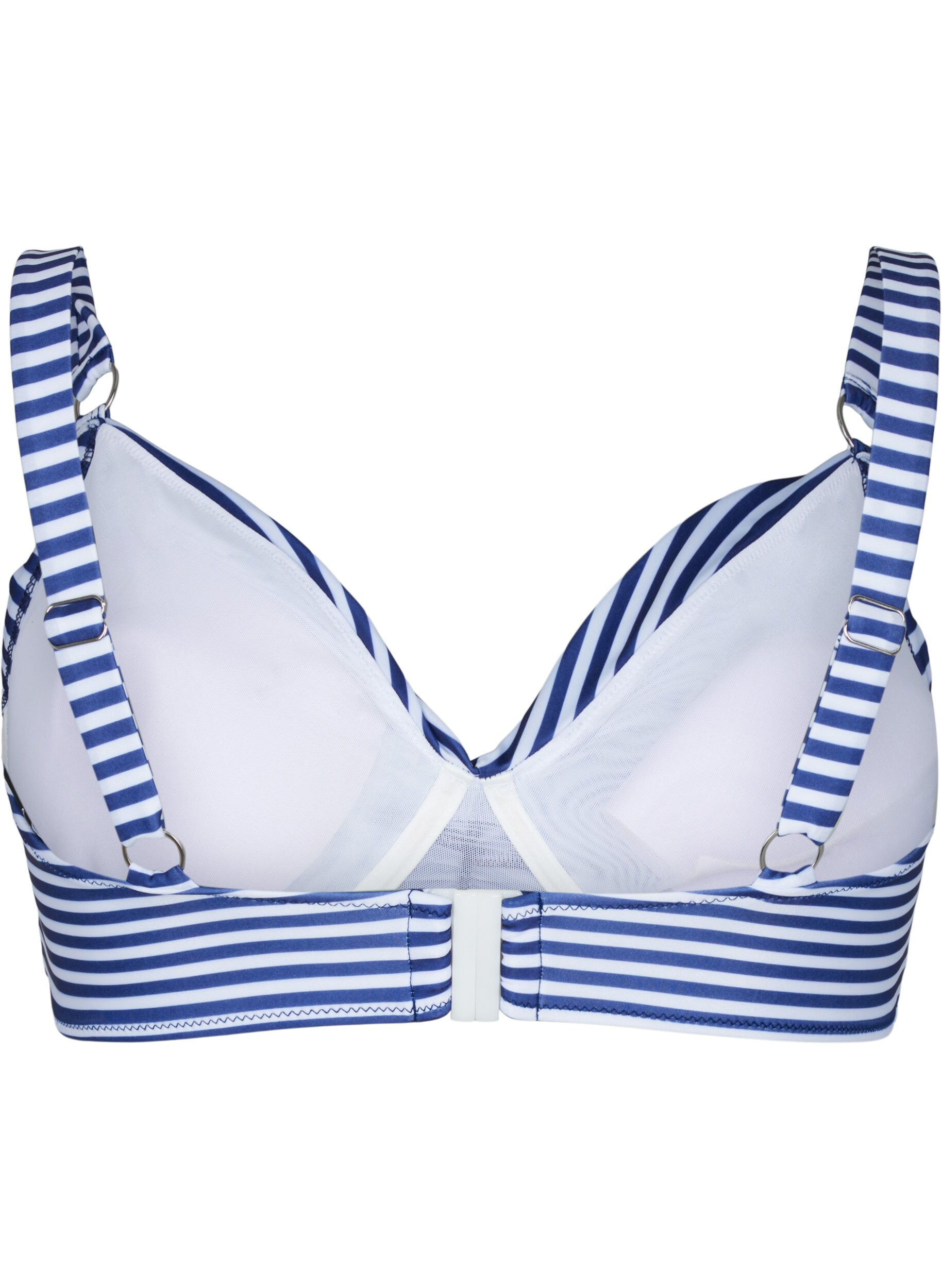 ZizziBedruckter Bikini BH mit B&uuml;gel, Blue Striped, Packshot image number 1