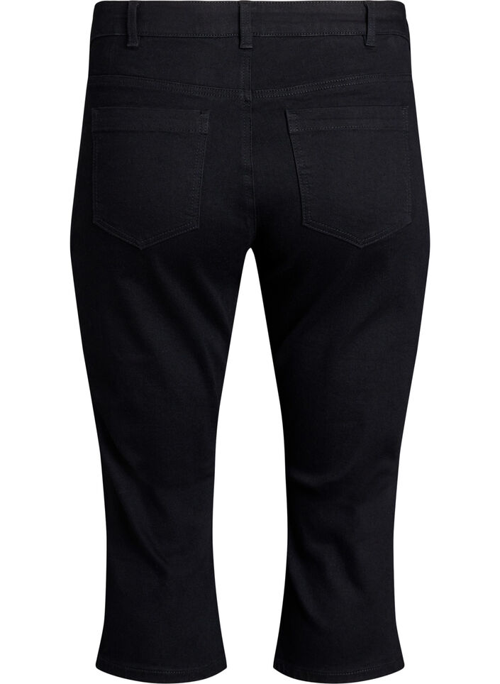 Emily slim fit Denim-Caprihose, Schwarz, Packshot image number 1