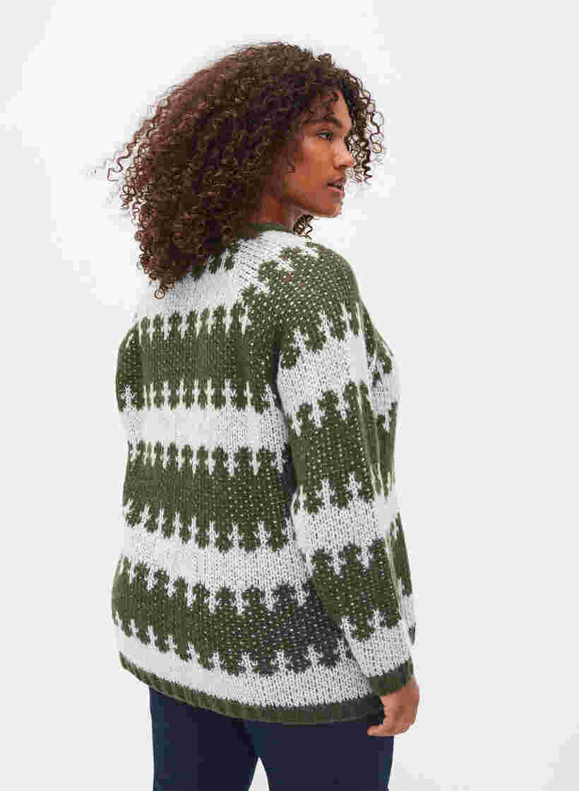 Strickpullover mit Muster , Forest Night Comb, Model image number 1