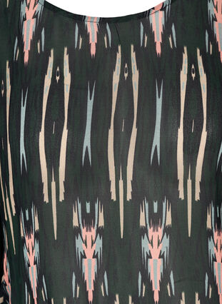 Langarm Bluse aus Viskose mit Print, Green Comb AOP, Packshot image number 2