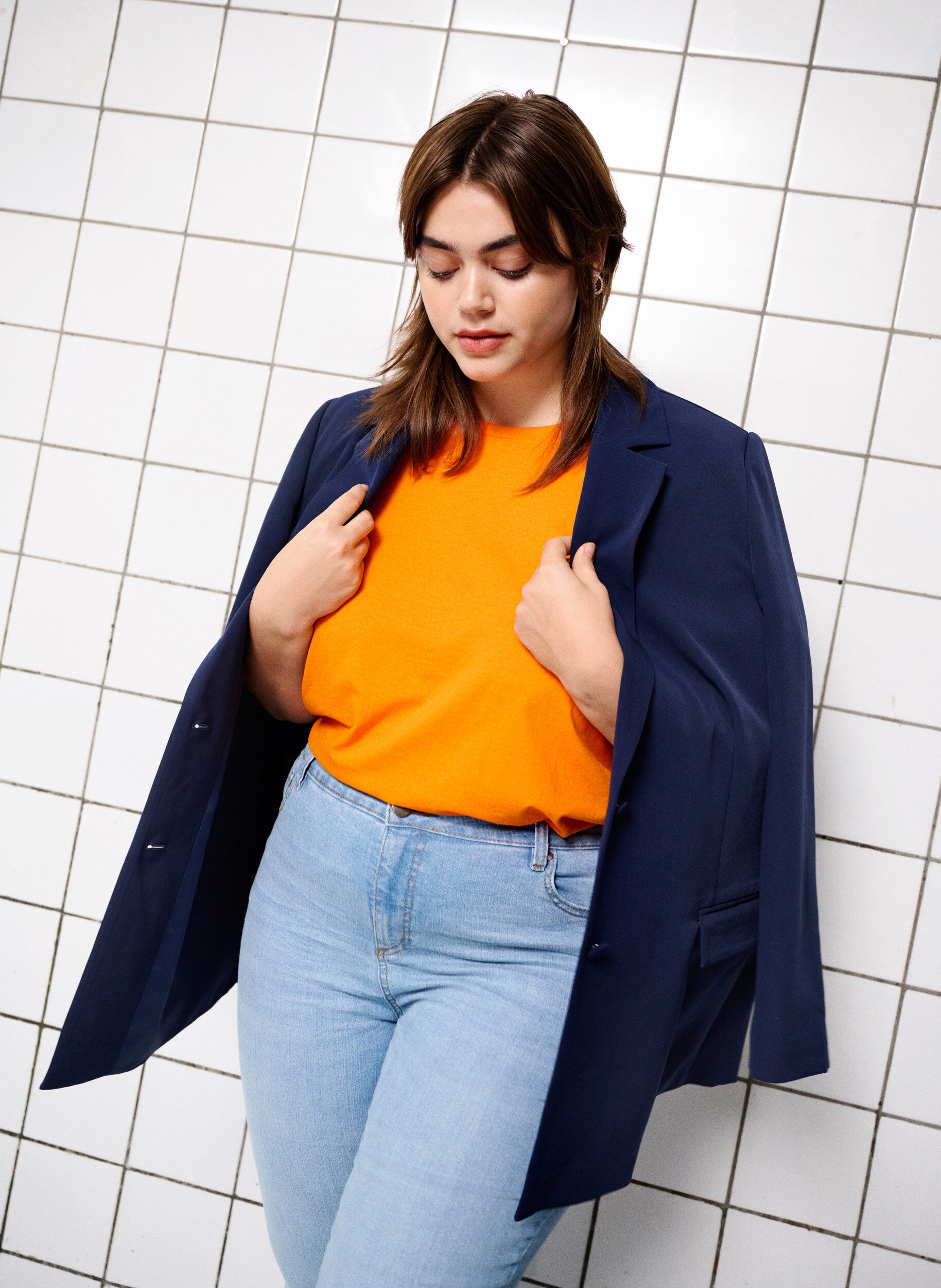 ZizziKlassischer Blazer mit Knopfverschluss, Navy Blazer, Image image number 0