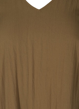 Kurzarm Viskosekleid mit V-Ausschnitt, Kangaroo, Packshot image number 2