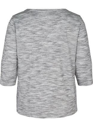 Sweatshirt mit 3/4-Ärmeln und Eyelets, Light Grey Melange, Packshot image number 1