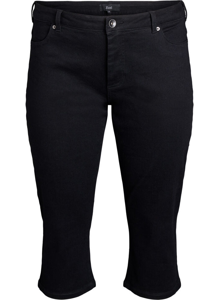 Emily slim fit Denim-Caprihose, Schwarz, Packshot image number 0