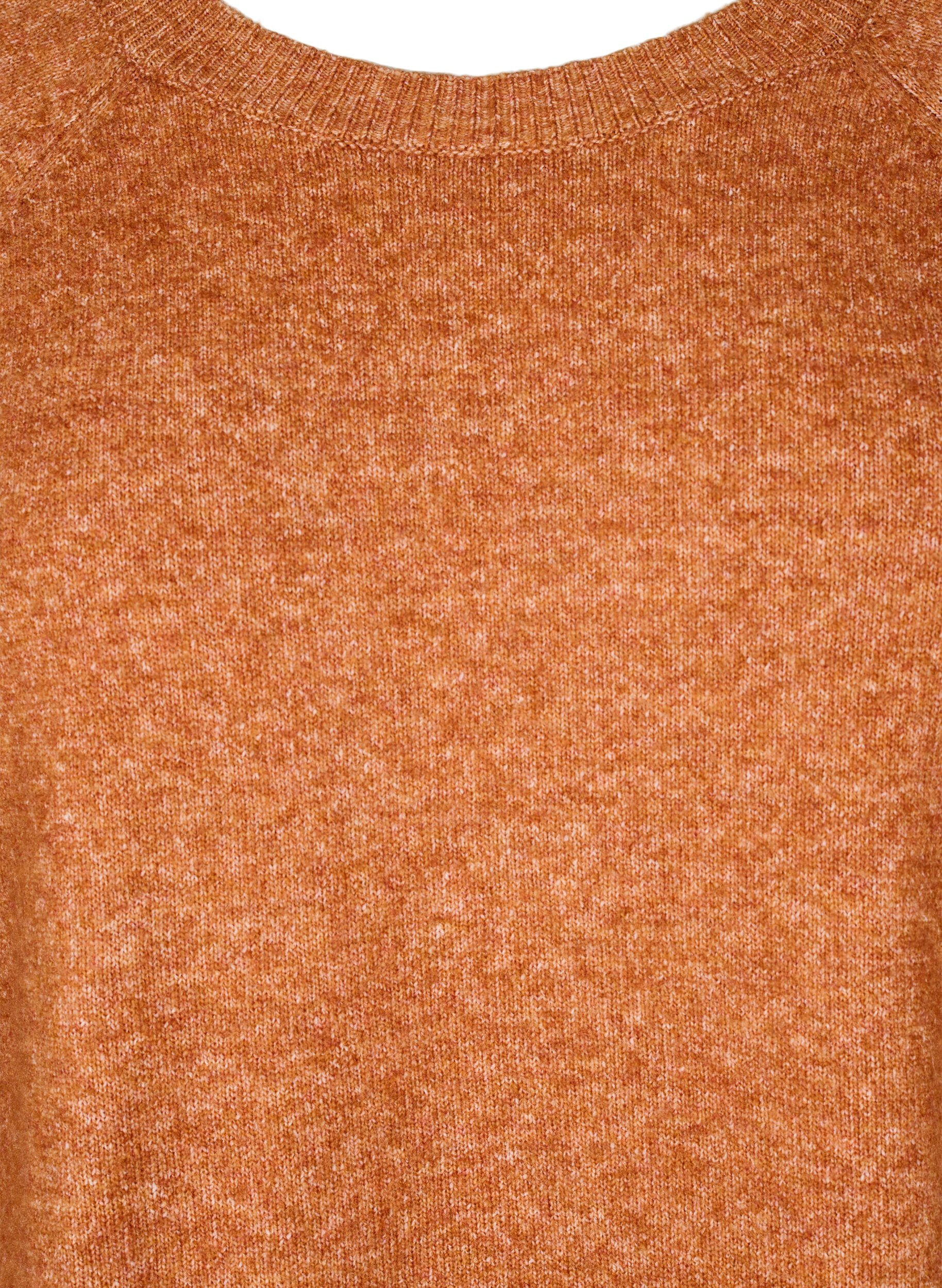 ZizziStrickkleid mit Rundhalsausschnitt, Orange, Packshot image number 2