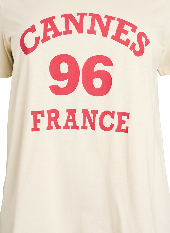 T-Shirt mit Print, Vanille, Packshot image number 2