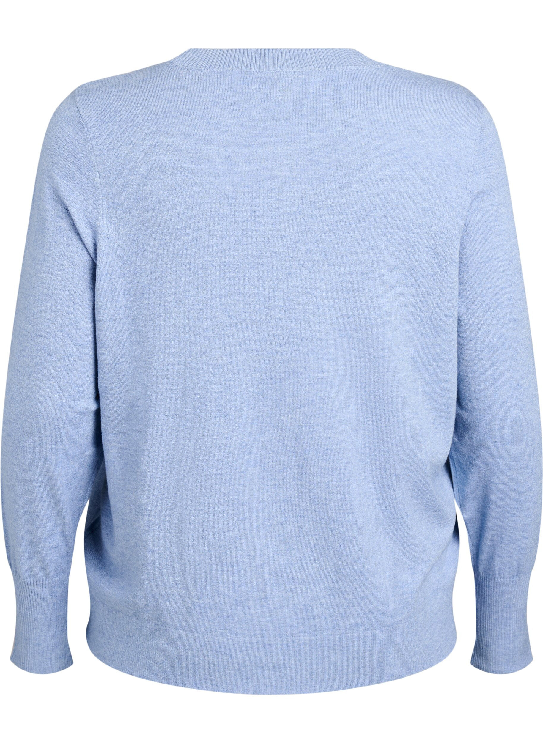 ZizziFLASH &ndash; Strickpullover mit Rundhalsausschnitt, Blau, Packshot image number 1