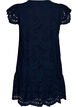 Kleid aus Broderie Anglaise mit R&uuml;schen&auml;rmeln, Blau, Packshot image number 1