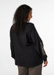 Bluse aus Viskose mit bestickten &Auml;rmeln, Schwarz, Model image number 2