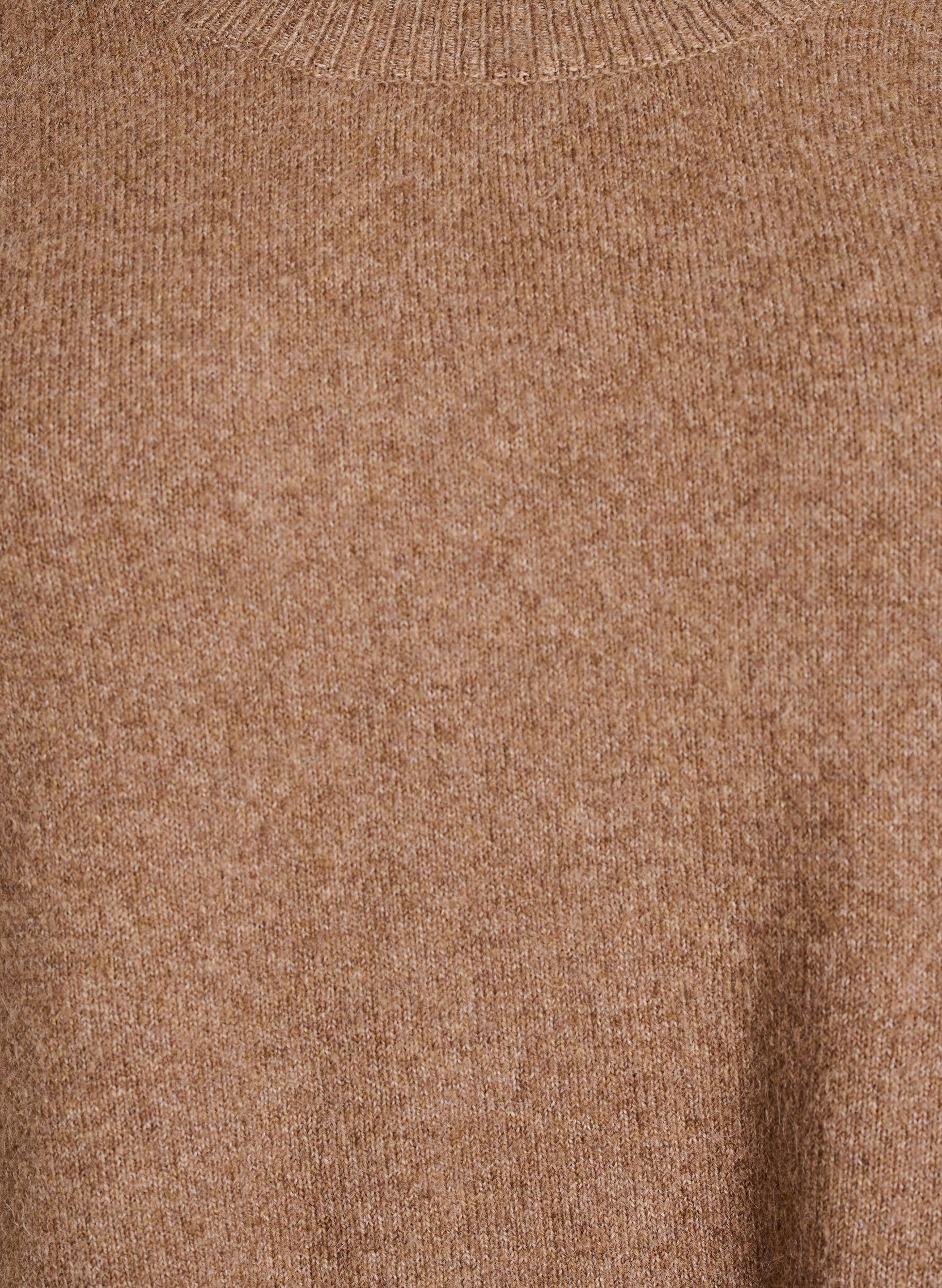 ZizziLange Strickbluse mit Kugelkn&ouml;pfen, Braun, Packshot image number 2
