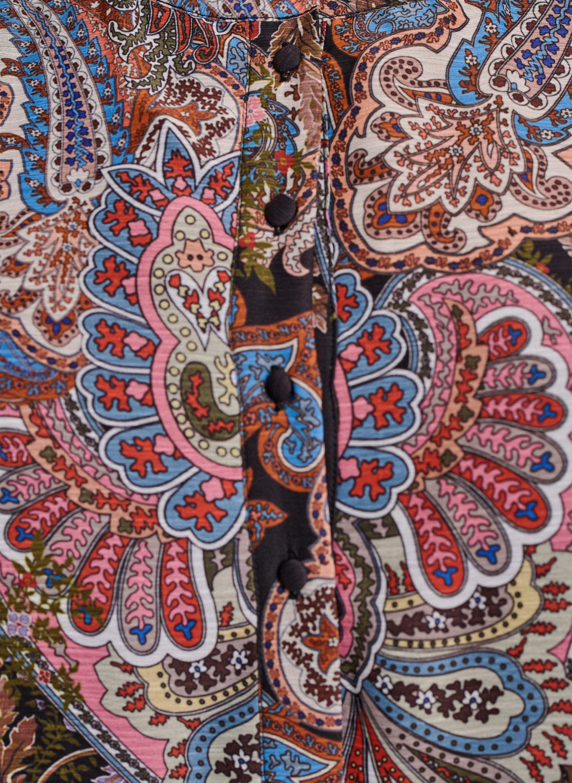 ZizziMidikleid mit Paisley-Details und langen &Auml;rmeln, Schwarz, Packshot image number 2