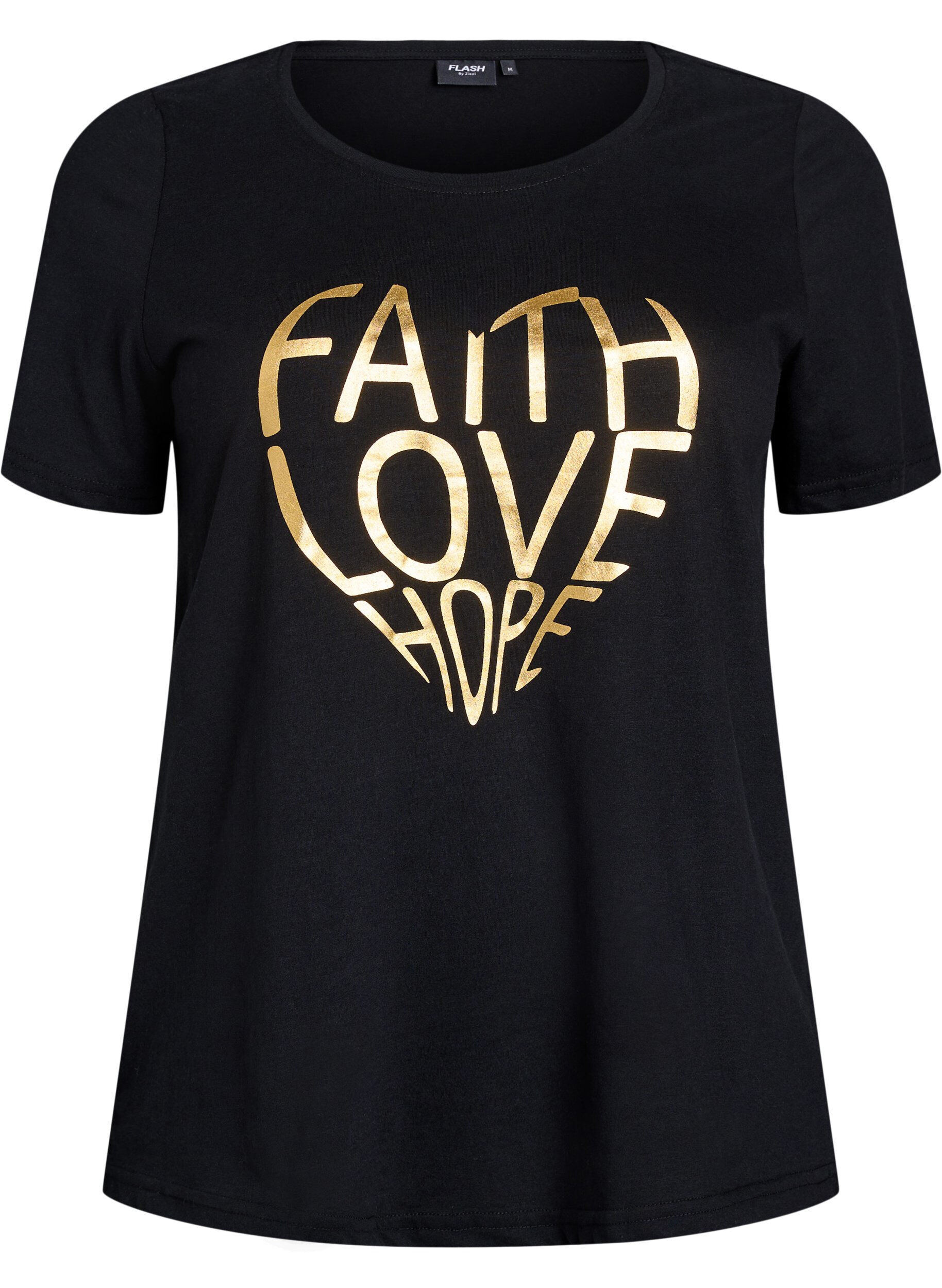 ZizziFLASH - T-Shirt mit Print, Schwarz, Packshot image number 0