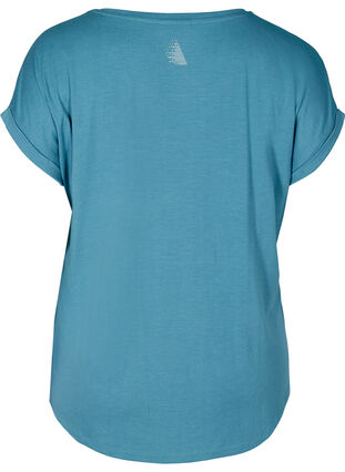 Kurzarm Trainings-T-Shirt mit Aufdruck, Storm Blue, Packshot image number 1