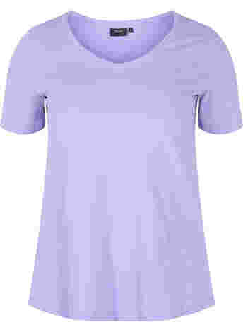 Einfarbiges basic T-Shirt aus Baumwolle