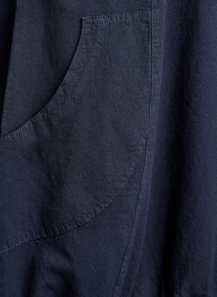 Kurzarm Kleid aus Baumwolle, Blau, Packshot image number 3