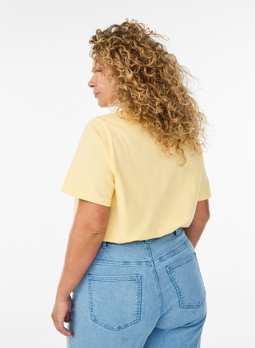 Poloshirt mit kurzen &Auml;rmeln, Gelb, Model image number 2