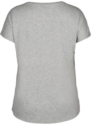 Trainings-Shirt mit Aufdruck auf der Brust, Light Grey Melange, Packshot image number 1