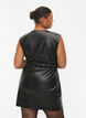 Kurzes Kleid im Lederlook, Black, Model image number 1