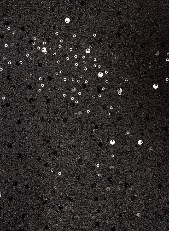 Paillettenbluse mit Ballon&auml;rmeln, Schwarz, Packshot image number 2