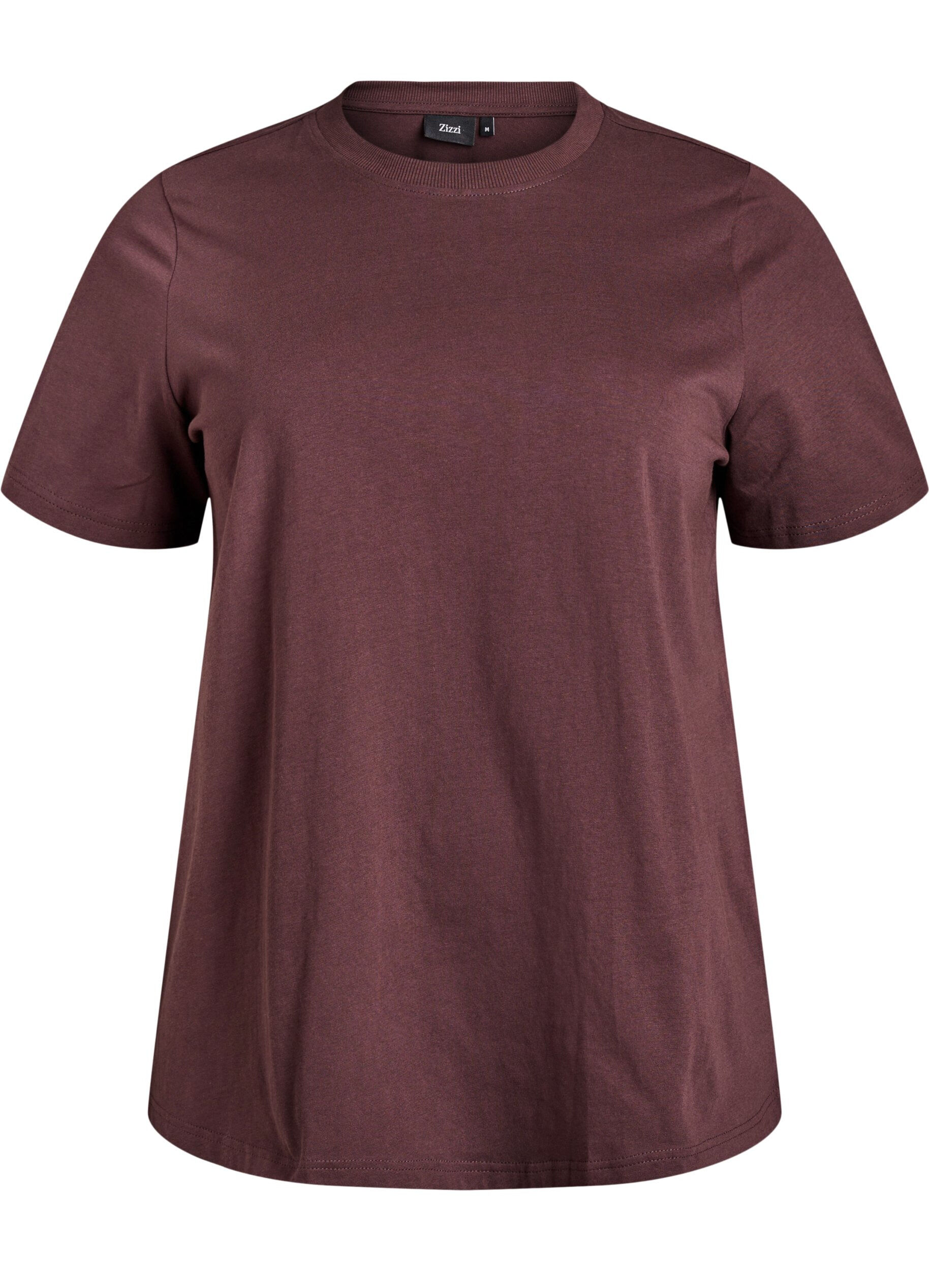 Basic-T-Shirt aus Baumwolle mit Rundhalsausschnitt