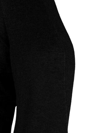 Lange Strickjacke aus einer Viskosemischung, Black, Packshot image number 2