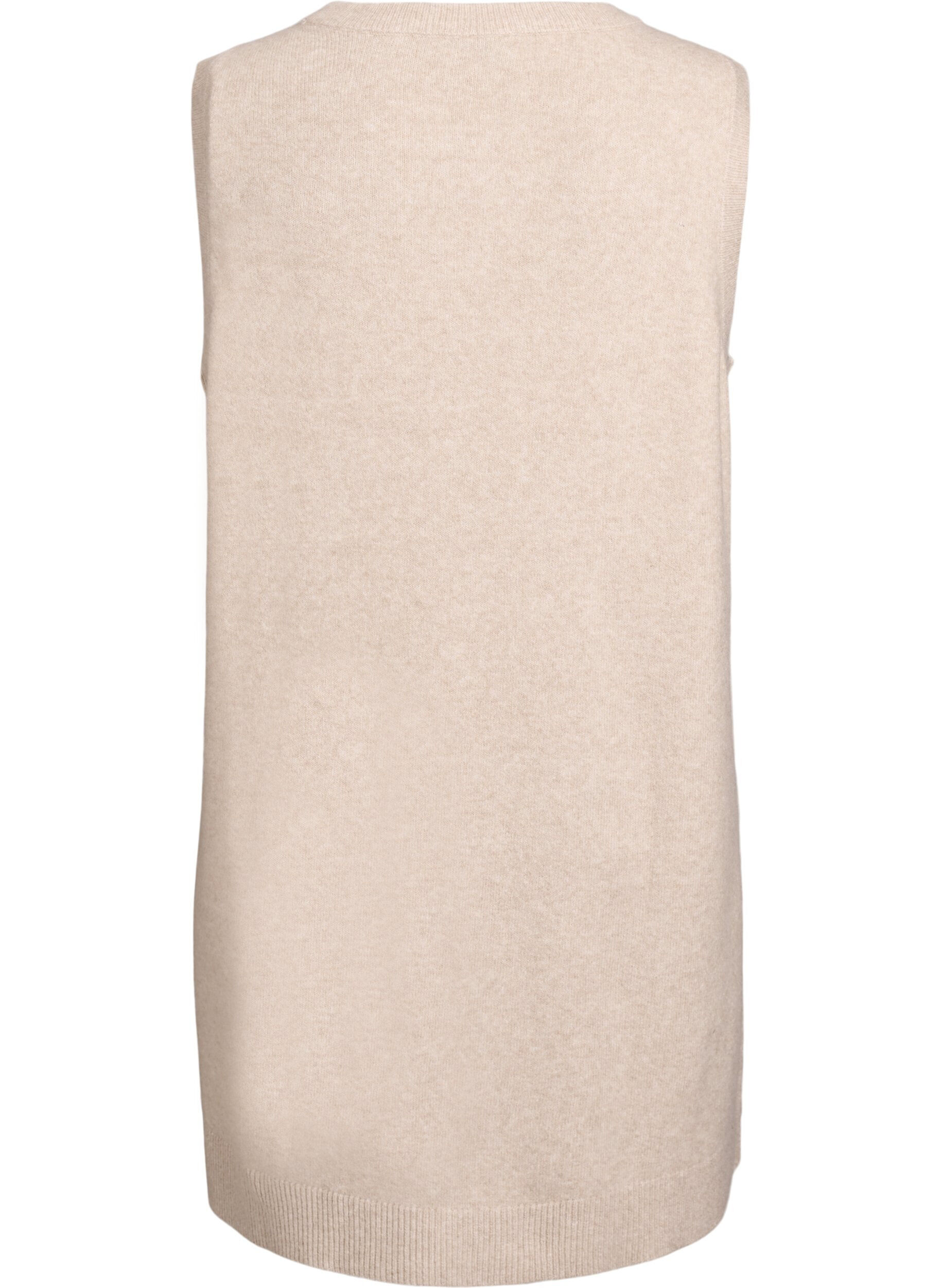 ZizziKurzes &auml;rmelloses Strickkleid, Beige, Packshot image number 1