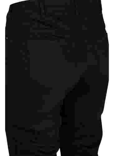 Enganliegende Denim-Caprihose aus Baumwolle, Black, Packshot image number 3