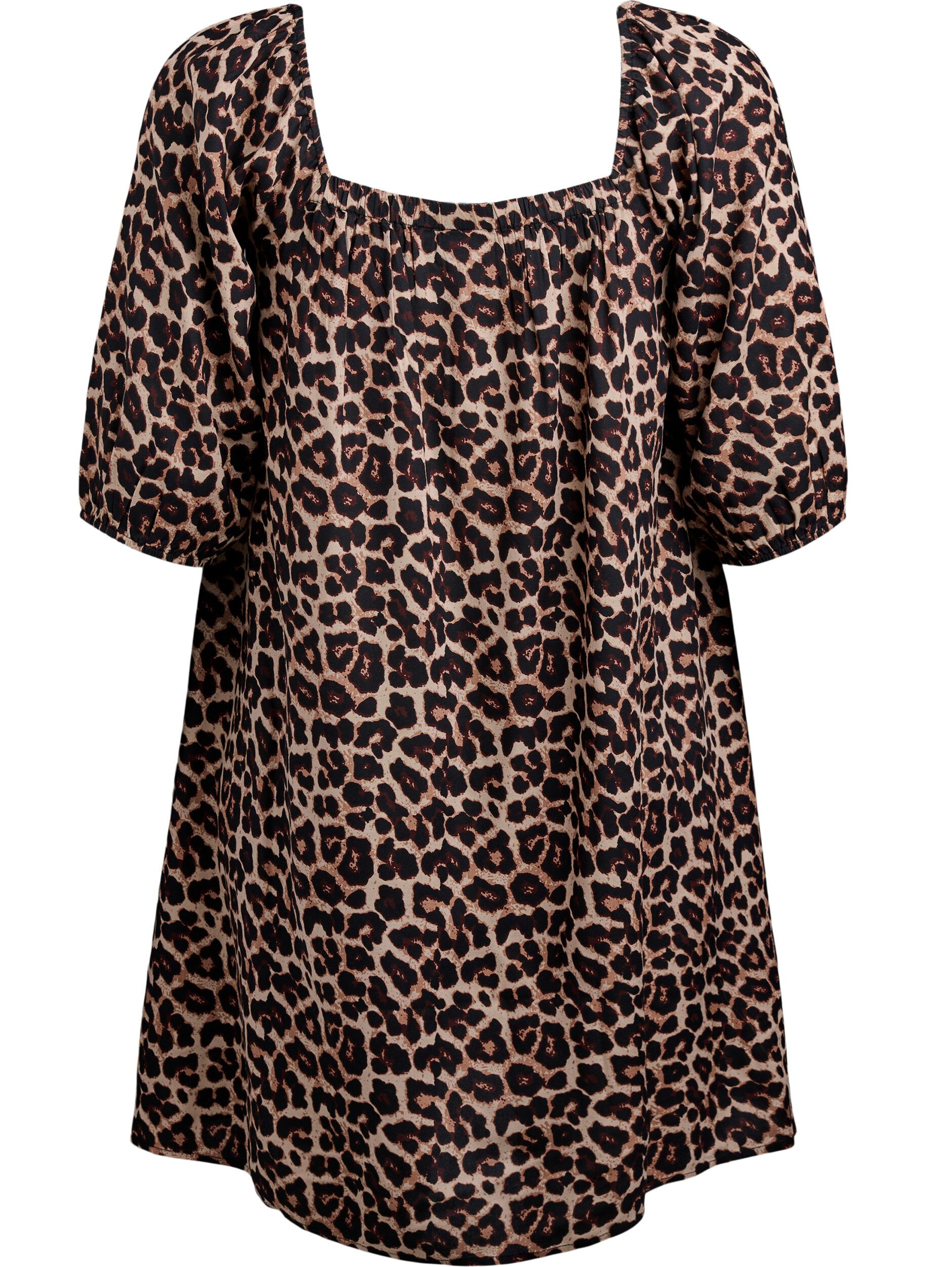 ZizziStrandkleid aus Viskose mit Aufdruck, Beige, Packshot image number 1