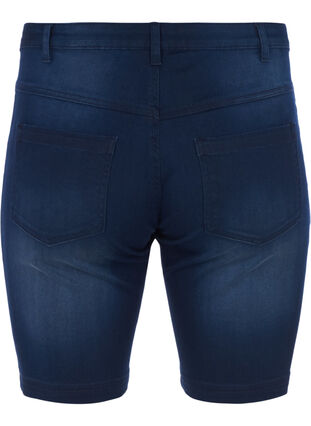 Slim Fit Emily Shorts mit normaler Taille, Blue denim, Packshot image number 1