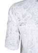 Bluse mit Spitze und kurzen Ärmeln, Bright White, Packshot image number 3