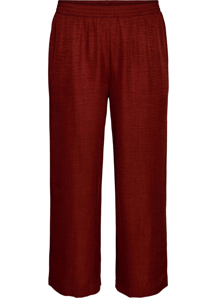 Lockere Hose mit elastischem Bund und Taschen, Rot, Packshot image number 0