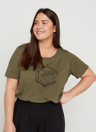 T-Shirt mit Print, Ivy Green WONDER, Model image number 0