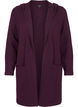 Langer Strickcardigan aus Wolle mit Kapuze, Potent Purple Mel., Packshot image number 0