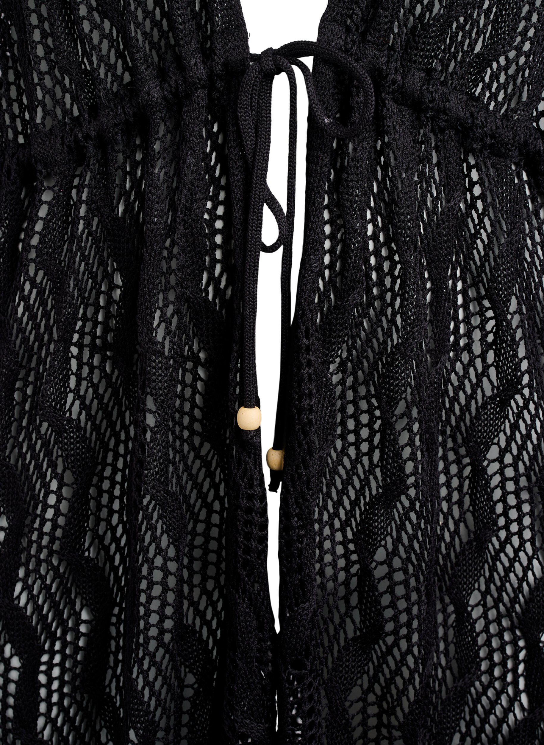 ZizziStrandkimono mit Bindeg&uuml;rtel, Schwarz, Packshot image number 2