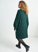 Gestricktes Minikleid mit gewelltem Saum und Schlitzen, Gr&uuml;n, Model image number 1